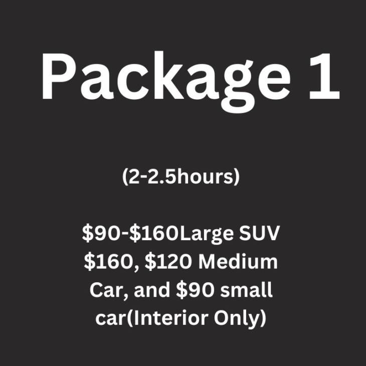 Package 1: Interior Sponge (2-2.5hours)